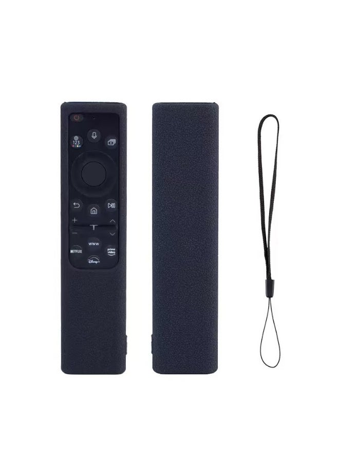 غطاء واقٍ لجهاز التحكم عن بعد سامسونج BN59 مناسب لتلفزيونات ذكية من 2018 إلى 2022 ومتوافق مع جهاز التحكم عن بعد طراز BN59-01385A/B ذو ثلاثة وأربعة أزرار، غطاء واقٍ أسود ضد السقوط والخدوش - Image 1